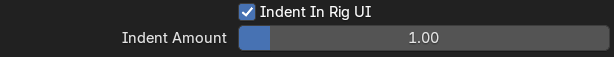 Generated Rig UI indent controls