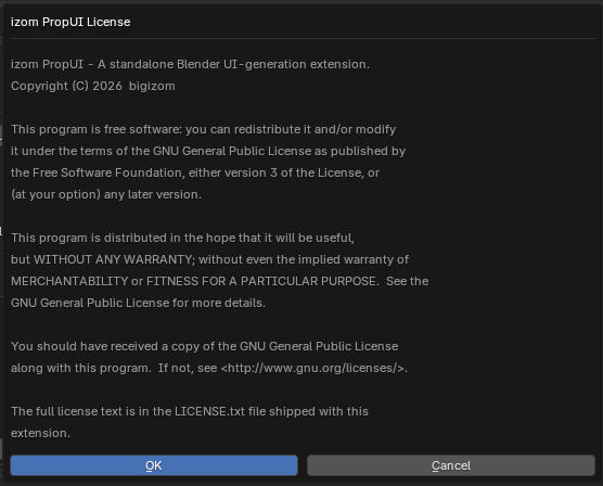 The License Notice output