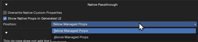 Native Passthrough settings
